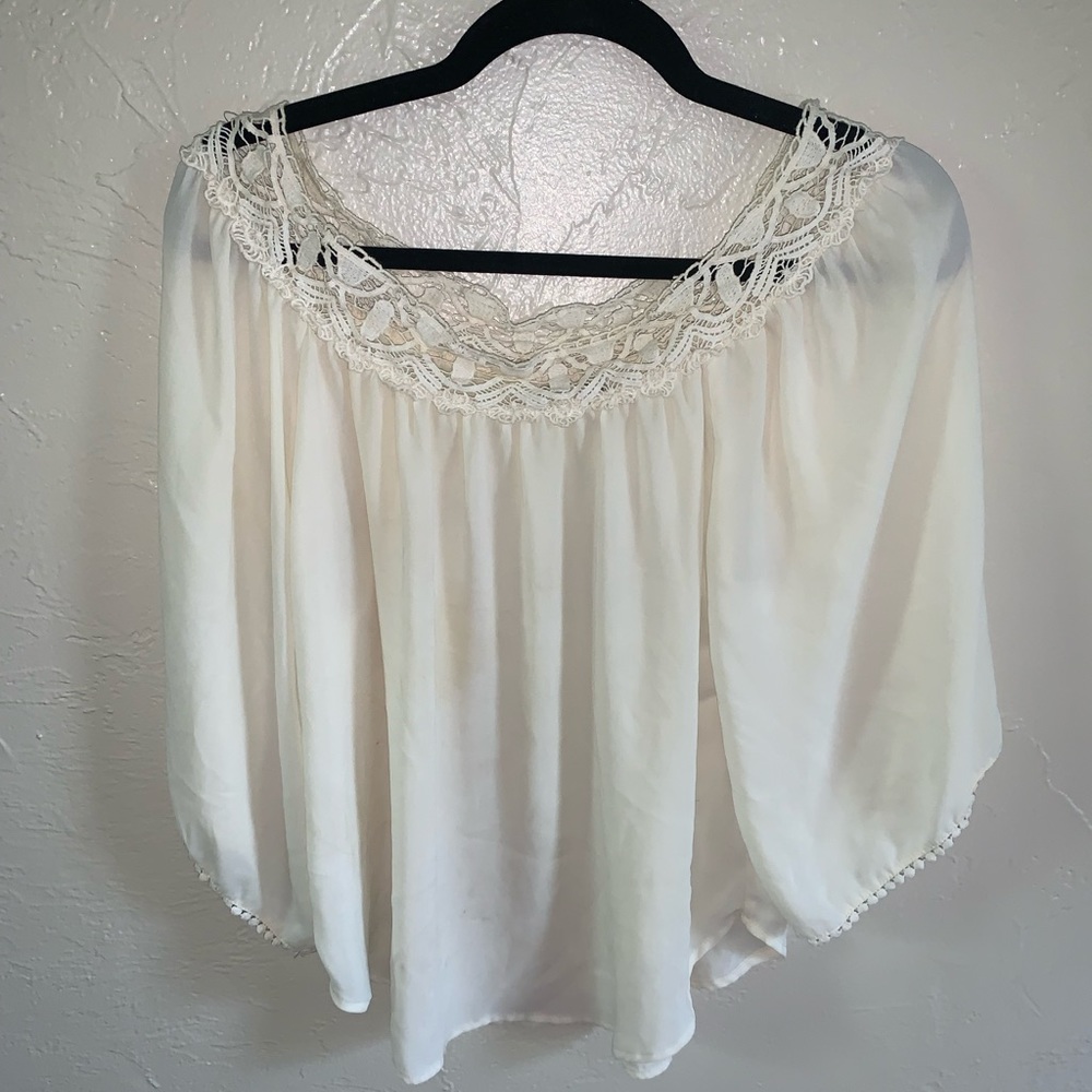 Sheer off the shoulder Blouse